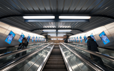 Rulletrappene til Stortinget T-banestasjon 2