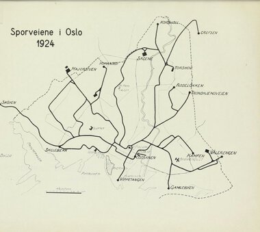 Sporveisnettet i 1924