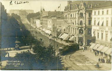 Karl Johans gate poststemplet 1913