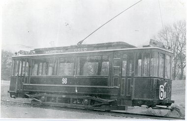Vogn 98 Destinasjon fra Majorstuen til Oslo (Gamlebyen)