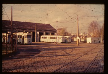 Vålerenga vognhall antakelig høsten 1967.