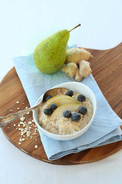 Havregrøt med pære og ingefær