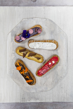 5 festpyntede eclairs