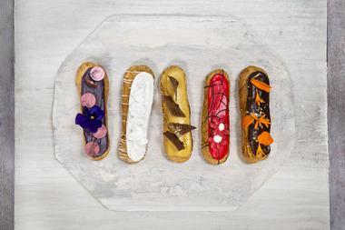 5 festpyntede eclairs
