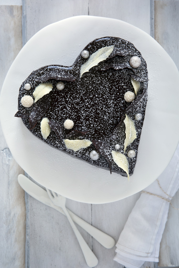 Sjokoladehjerte med peppermyntesmak