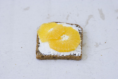 Vegetarskive med appelsin