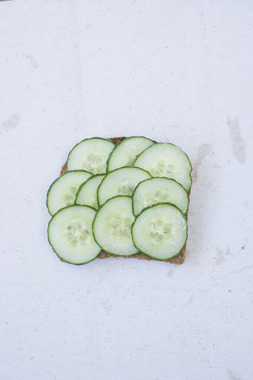 Vegetarskive med slangeagurk