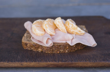 Skinkeskive med klementin