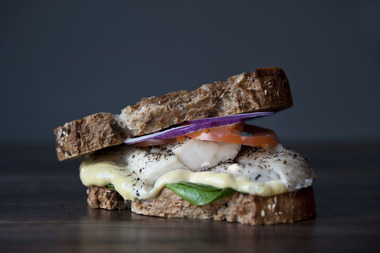 Sandwich med pannestekt seifilet