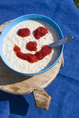 Havregrøt med syltetøy