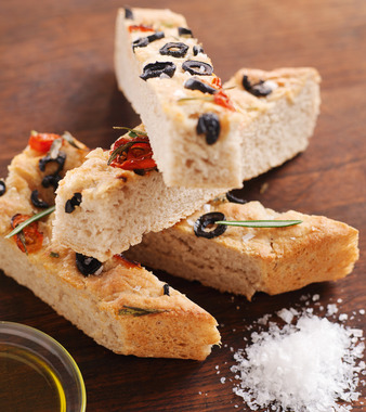 focaccia med byggmel