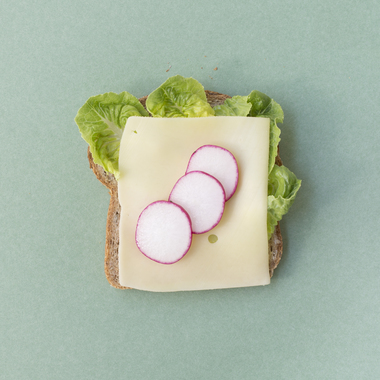 Brødskive med gulost