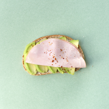 Brødskive med skinke