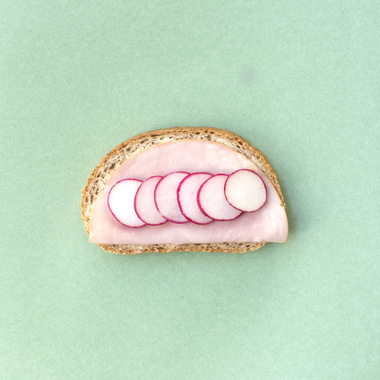 Brødskive med skinke