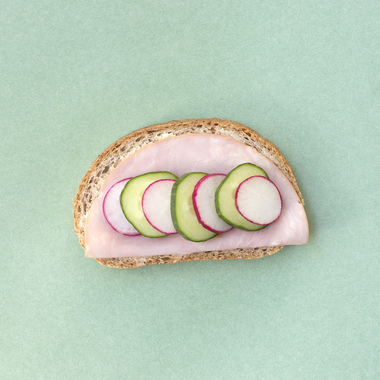 Brødskive med skinke