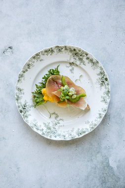 Snitter med spekeskinke og eggerøre