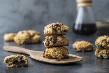Frokostkjeks med peanøttsmør og sjokolade