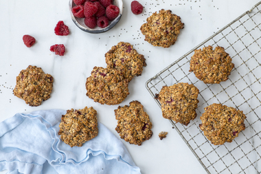 Frokostkjeks med bringebær