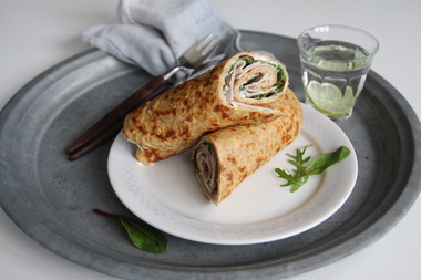 Wraps av pannekake