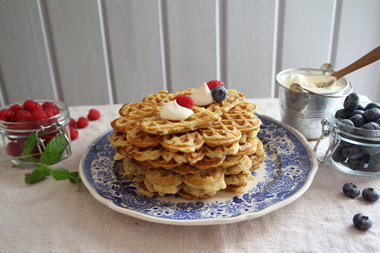 Vafler med brødrester