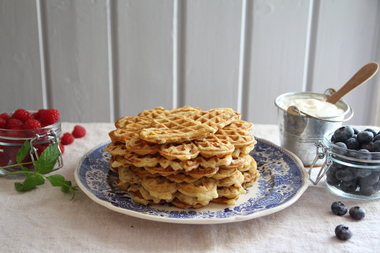 Vafler med brødrester