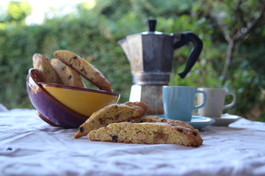 Biscotti med mandel og sjokolade