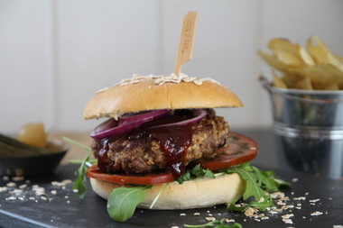 Burger med havregryn