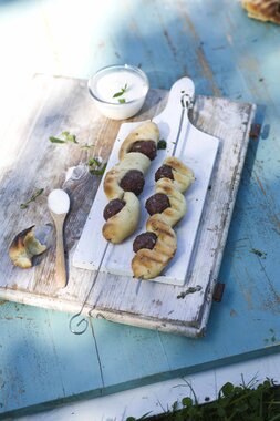 Grillspyd med kjøttboller