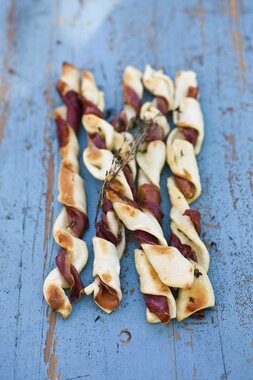 Brødpinner med spekeskinke