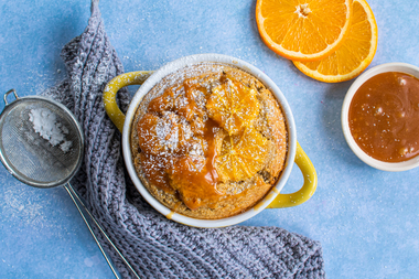 Baked oats med appelsin og karamell