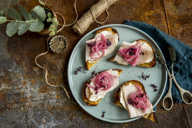 Bruschetta med julepålegg