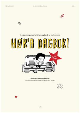 Hør'a, dagbok! - Undervisningsmateriell