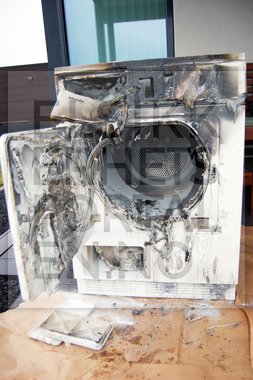 Branntilløp i tørketrommel