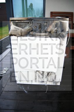 Branntilløp i tørketrommel