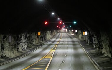 Kjøretøysignal i Byfjordtunnelen