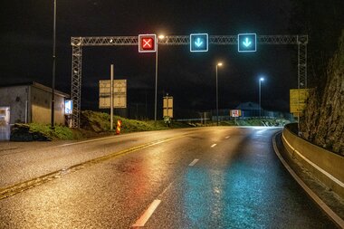 Kjøretøysignal i Byfjordtunnelen
