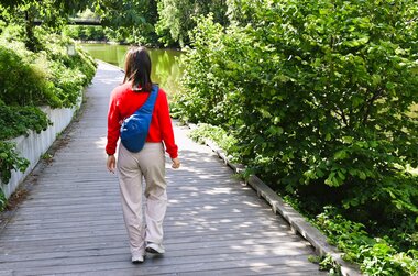 Fotgjengere ved Sandvika Bærum