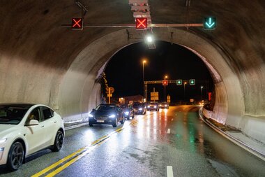 Kjøretøysignal i Byfjordtunnelen