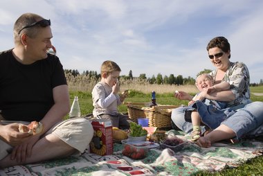 Familieidyll ved Nordbytjernet