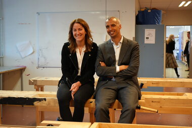 Kunnskapsminister Tonje Brenna besøkte Allergot ungdomsskole