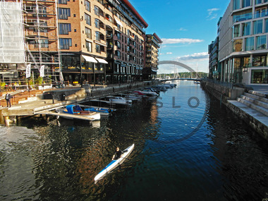 Kajakk på Tjuvholmen