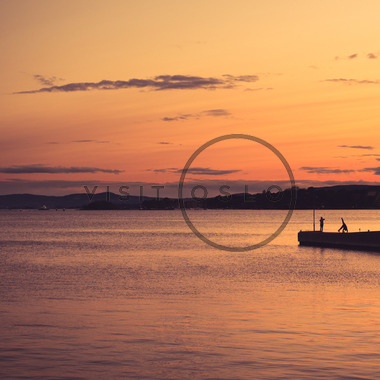Solnedgang på Tjuvholmen