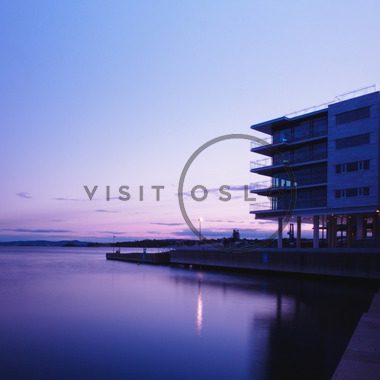 Solnedgang på Tjuvholmen