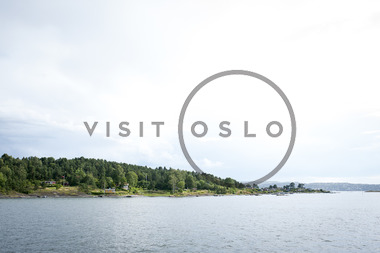 Hytter på en øy i Oslofjorden