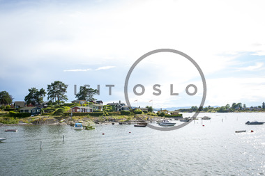 Hytter på en øy i Oslofjorden