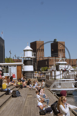 Sommerliv på Aker Brygge
