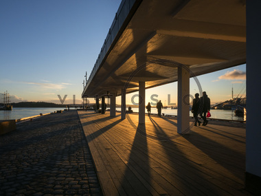 Solnedgang på Rådhuskaia