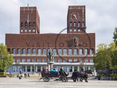 Hest og kjerre-sightseeing ved Rådhuset