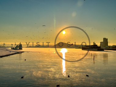 Oslofjorden i Vintersol