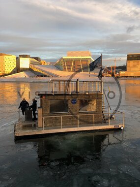 Isbading i Oslofjorden